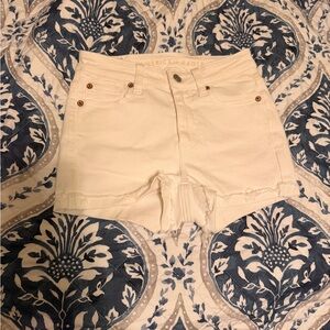 American Eagle Outfitters Women's Cream Jean Shorts